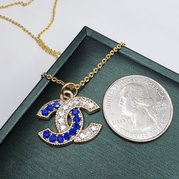 ChANEL Gold Double C Pendant Necklace – S925 Gold Over Sterling Silver - Picture 2 of 4